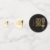 Elegant Champagne New Year Eve コンフェッティ (裏面)