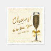 Elegant Champagne New Year's Eve スタンダードカクテルナプキン (正面)
