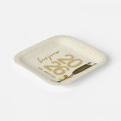 Elegant Champagne New Year's Eve ペーパープレート (傾斜あり)