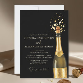 Elegant Champagne Wedding 招待状