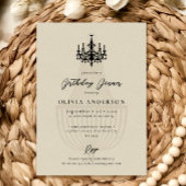 Elegant Chandelier Birthday Celebration 招待状