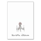 Elegant Chandelier Script Name Wedding place card テーブルナンバー (正面)