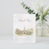 Elegant Chapel Wedding Thank You Card サンキューカード (スタンド正面)