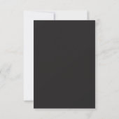 Elegant Charcoal Black Minimalist Wedding セーブザデート (裏面)
