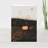 Elegant Charcoal & Gold Star 4-Photo Christmas シーズンカード (裏面)