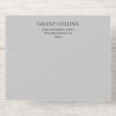 Elegant Charcoal & Gold Typography Wedding オールインワン招待状 (背面)