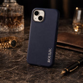 Elegant Charcoal Navy Minimalist ROULIV Case-Mate iPhoneケース