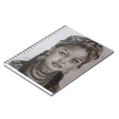 Elegant Charcoal & Pencil Girl Portrait Illustrati ノートブック (左側)