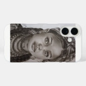 Elegant Charcoal & Pencil Girl Portrait Illustrati Case-Mate iPhoneケース (裏面 (横))