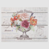 Elegant charming rustic wood Bonjour Decoupaging 薄葉紙 (正面)