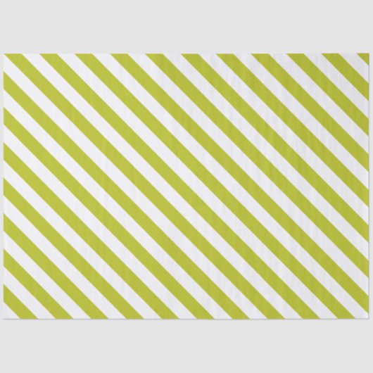Elegant Chartreuse and White Striped Pattern 薄葉紙 (正面)
