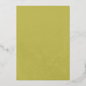 Elegant Chartreuse Scalloped Oval Rehearsal Dinner 箔招待状 (裏面)