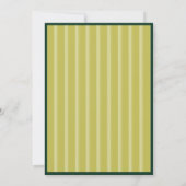 Elegant Chartreuse Stripe Pattern Formal 招待状 (裏面)