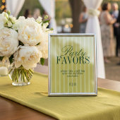 Elegant Chartreuse Wedding Favor Take One Sign