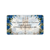 Elegant Chateau & Formal Royal Floral Address ラベル (正面)