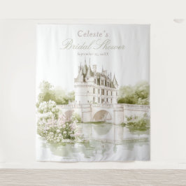 Elegant Chateau French Romance Bridal Shower  タペストリー