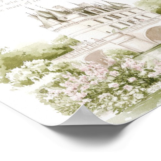 Elegant Chateau French Romance Ring Game Bridal ポスター (角)