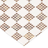 Elegant Checkered Pattern Table Runner in Brown an ショートテーブルランナー (コーナー)