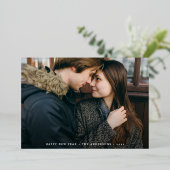 Elegant Cheer Script Photo New Year 箔シーズンカード (立ち正面)