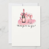 Elegant Cheers to 40 years Champagne 40th Birthday 招待状 (裏面)