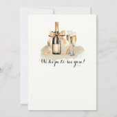 Elegant Cheers to 40 Years Champagne 40th Birthday 招待状 (裏面)