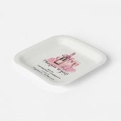 Elegant Cheers to 50 years Champagne 50th Birthday ペーパープレート (傾斜あり)