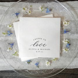 Elegant Cheers to Love Old Money Classic Wedding スタンダードカクテルナプキン