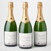 Elegant “Cheers to Love” Wedding Champagne Label スパークリングワインラベル (ボトル)