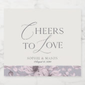 Elegant “Cheers to Love” Wedding Champagne Label スパークリングワインラベル (シングルラベル)