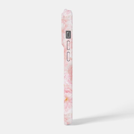 Elegant Cherry Blossom Pattern Design Sherpa Blank iPhoneケース (左側面)