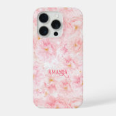 Elegant Cherry Blossom Pattern Design Sherpa Blank iPhoneケース (裏面)
