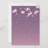 Elegant Cherry Blossom Purple Arch Baby Shower 招待状 (裏面)
