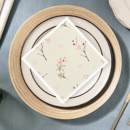 Elegant Cherry Blossom Tablecloth Set スタンダードカクテルナプキン