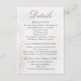 Elegant Cherry Blossom Wedding Details Card エンクロージャーカード