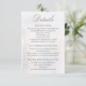 Elegant Cherry Blossom Wedding Details Card エンクロージャーカード (スタンド正面)