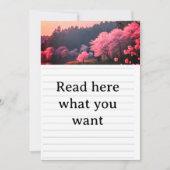 Elegant Cherry Blossom Wedding Invitation - Romant 招待状 (正面)