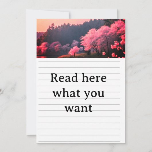 Elegant Cherry Blossom Wedding Invitation - Romant 招待状 (正面)