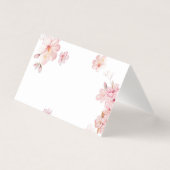Elegant cherry blossom wedding place cards (正面)