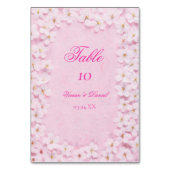 Elegant Cherry Blossom Wedding Table Number Card テーブルナンバー (正面)