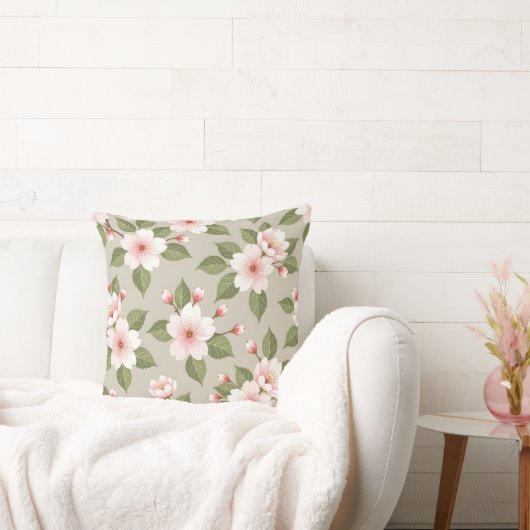 Elegant cherry blossoms seamless pattern クッション (ソファ)