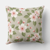Elegant cherry blossoms seamless pattern クッション (裏面)