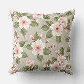 Elegant cherry blossoms seamless pattern クッション (正面)