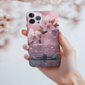 Elegant Cherry  Water Reflection Invitation iPhoneケース