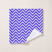 Elegant Chevron Pattern on Royal Blue and White バスタオルセット (ウォッシュタオル)