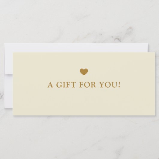 Elegant Chic Beige Gold Business Gift Certificate (裏面)