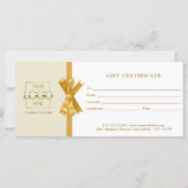 Elegant Chic Beige Gold Business Gift Certificate (正面)