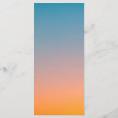 Elegant Chic Blue Orange Modern Simple Wedding メニュー (裏面)