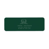 Elegant & Chic botanical crest monogram wedding La ラベル (正面)