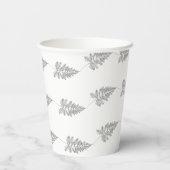 Elegant Chic Botanical Leave Line Art Cup 紙コップ (裏面)