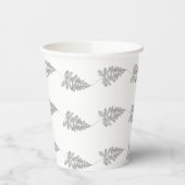 Elegant Chic Botanical Leave Line Art Cup 紙コップ (左)